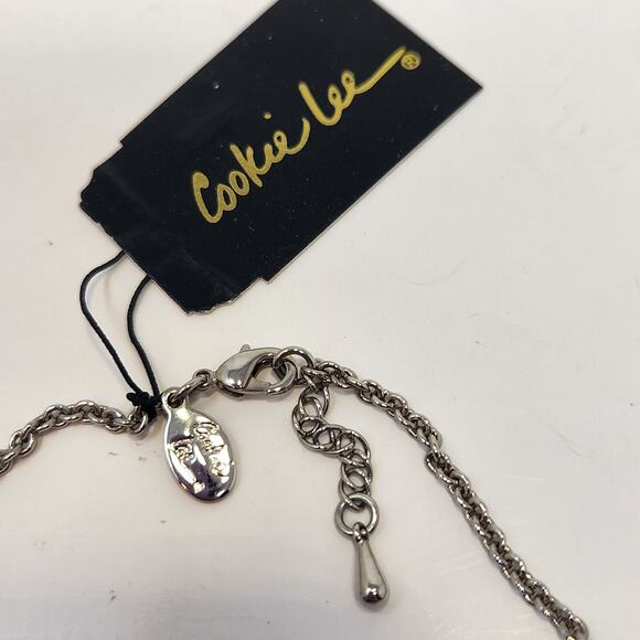 Cookie Lee Silver Tone Charm Chain Anklet Moon Star Adjustable Dainty Celestial - Picture 3 of 4